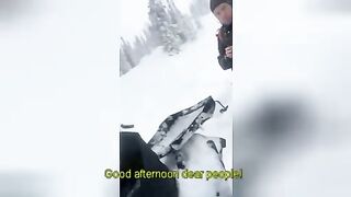 A group of tourists got caught in a snowstorm. Video.