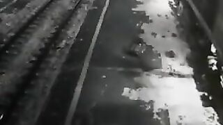 Man hit by a train. Video.