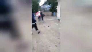 Drug dealer beaten with an ax. Video. Kazakhstan