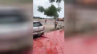 Street fight in Brazil. Video. 2022