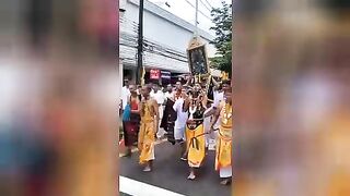 Cheek and tongue piercing. Strange Rituals of Asia. Video