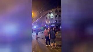 Missile attack on a residential building in Lvov