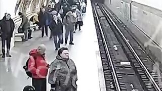 Man pushes child under subway train