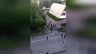 Interethnic conflict in Kovdor. Video.