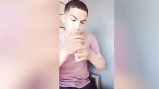 Self-immolation live on Facebook. Video. Morocco