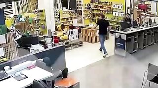 Man sets himself on fire in store