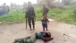 A child cuts off a man’s head in the name of Allah