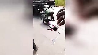 Bloody carnage on the road. Video. Congo. CODECO.