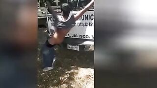 Brutal beating on the ass with sticks. Video. Brazil.