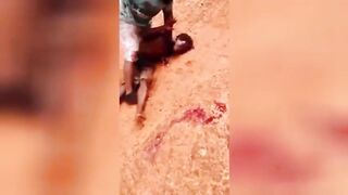 The rapist’s head was smashed with a sledgehammer