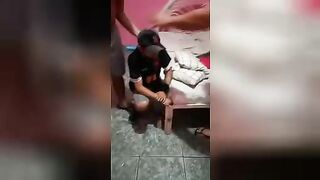 Boy cut off his finger. Video. Brazil.