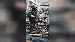 Corpses of Ukrainian soldiers prepared for shipment