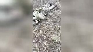 Dead Russian soldiers. Bakhmut, Ukraine. Video