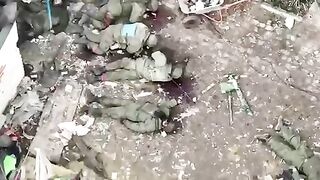 Tired Russian soldiers lay down to rest. Forever and ever