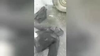 Russian soldier got his ass torn off. Video.