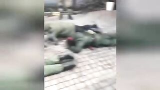 Captured Russian soldiers. Ukraine. Video.