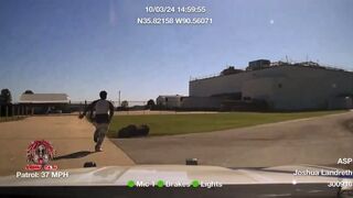 Suspect Running From Arkansas State Troopers Makes Trooper Flip After Dangerous Pit