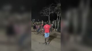 All-in Fight Breaks Out After Street Party In Brazil