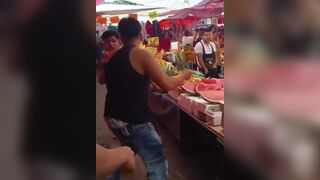 Battle Of Friut Vendors In Mexico