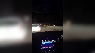 Accident recorded from inside car