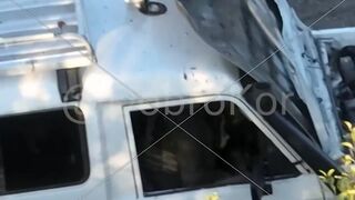 Fake Ukrainian ambulance destroyed along with its drivers.