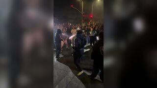 Dude pulls a gun and gets punched in the face