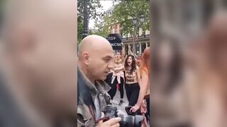 Topless Protesters with Small Boobs