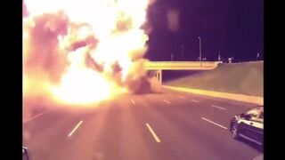 Tanker Truck Explodes On Highway