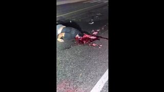 Terrible Death Of Motorcyclist In Guatemala