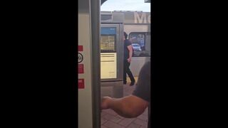 Latino Men Fighting At Metro Station In San Jose