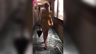 Blonde Milf Walking In The Hotel Lobby