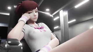 D.Va Gets Stuck And Fucked