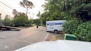 Lucky He Got The Helmet On: Chain Sends Cyclist's Flyin